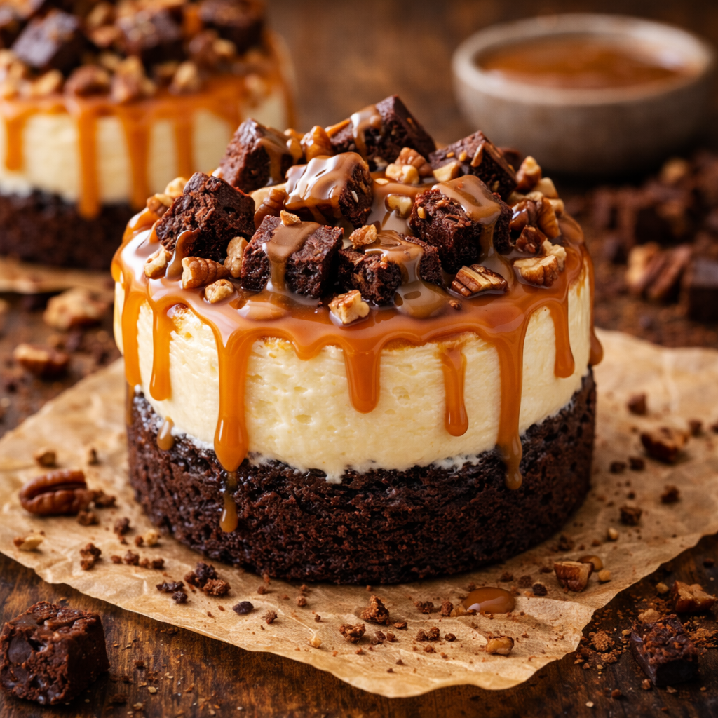 Caramel Brownie Cheesecake Pastry