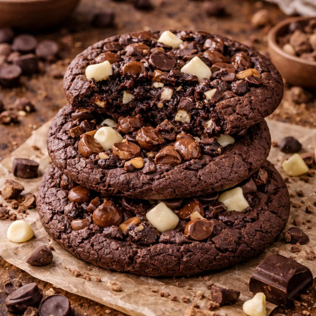 Triple Chocolate Cookies